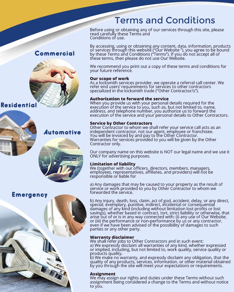 City Locksmith Store San Jose, CA 408-614-0429 - terms-ls